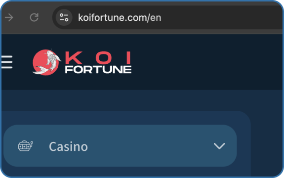 KoiFortune カジノ 登録ステップ 1